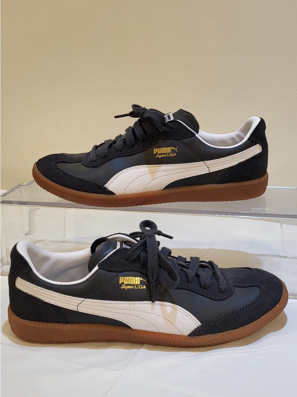 PUMA Classic Super Liga men's black and white sneakers